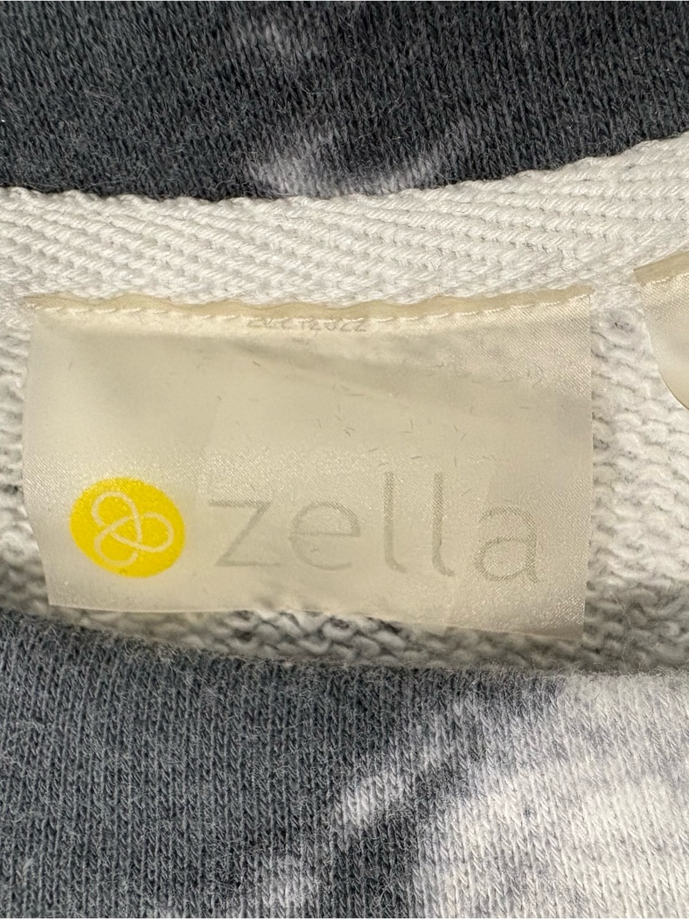 Zella Women’s Small -White and Charcoal Marble Crewneck Sweatshirt - Picture 5 of 12